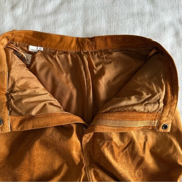 Vintage Design Assets Pants Womens 12 Suede Leather Straight Lined 90s Western - Picture 3 of 14